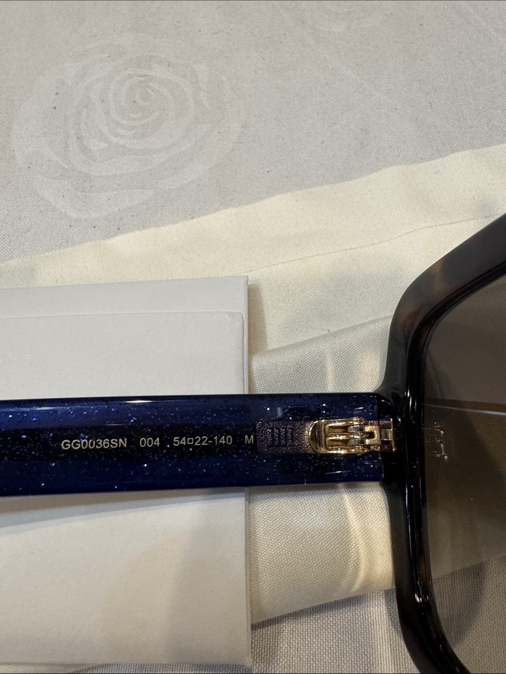 Authentic Gucci Black Square Sunglasses with Red & Blue Temple Stripes - Picture 11 of 11